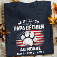Personalized Papa Chien French Dog Dad T Shirt AP142 67O57 thumb 1