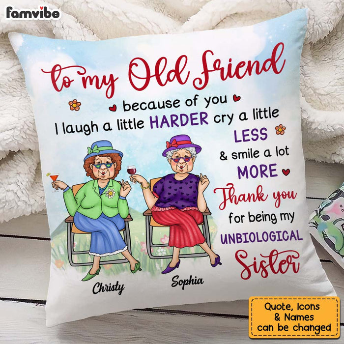 Personalized To My Old Friend Pillow 25111 1