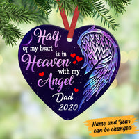 Personalized Memorial Wings Angel Heart Ornament NB161 81O60 thumb 1