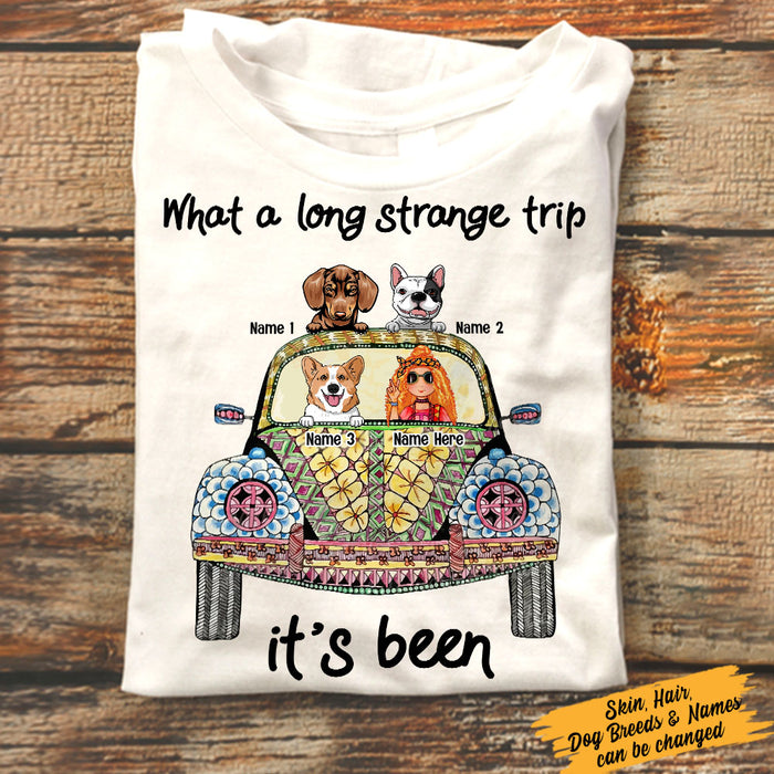 Personalized Dog Hippie Girl Strange Trip T Shirt JN232 95O58 1