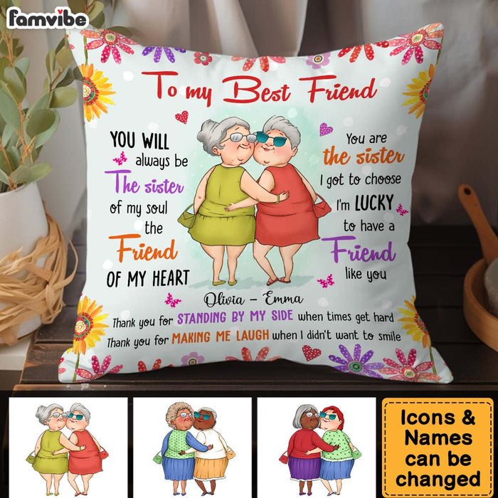 Personalized Gift For Friends Sister Of My Soul Friend Of My Heart Pillow 31014 1