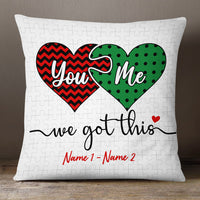 Personalized You & Me Heart Couple Pillow JR291 95O53 thumb 1
