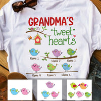 Personalized Mom Grandma Tweet Hearts T Shirt MY71 67O34 thumb 1
