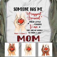 Personalized Mom Grandma Hand T Shirt MR121 30O60 thumb 1