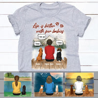 Personalized Dog Mom Life Is Better With Fur Baby T Shirt AP65 67O60 thumb 1