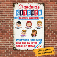 Personalized Grandma Kitchen Made With Love Metal Sign JL93 30O53 thumb 1