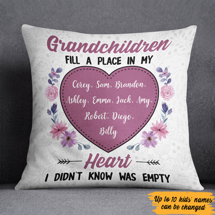 Personalized Grandchildren In My Heart  Pillow SB292 81O47 (Insert Included) 1