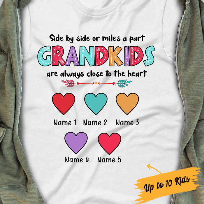 Personalized Grandma Grandpa Heart T Shirt JR271 67O34 1