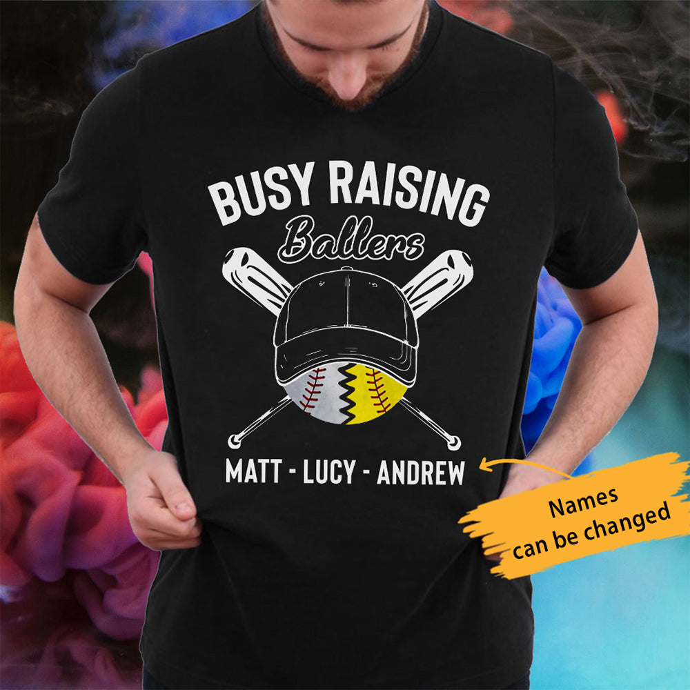 Personalized Dad Baseball Softball  Black T Shirt MY122 85O36