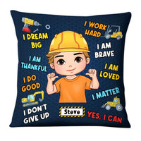 Personalized Inspiring Gift For Grandson I Dream Big Excavation Construction Machines Theme Pillow 31087 thumb 1