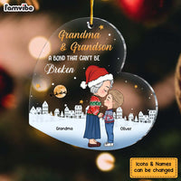 Personalized Christmas Gift Grandson And Grandma Bond Can't Be Broken Ornament 30577 thumb 1