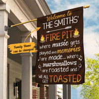 Personalized Welcome To The Fire Pit Gardening Flag AG131 73O58 thumb 1