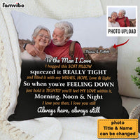 Personalized Couple Gift To The Man I Love Upload Photo Pillow 31474 thumb 1