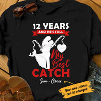 Personalized Fishing Husband & Wife Best Catch T Shirt JN172 95O53 thumb 1