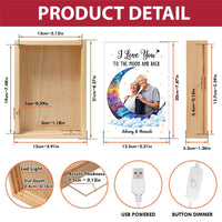 Personalized Couple Gift I Love You To The Moon And Back Picture Frame Light Box 31308 thumb 1