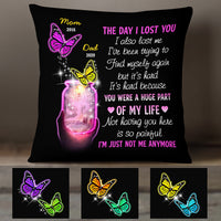 Personalized Butterflies Memorial Mom Dad Pillow MR162 30O47 (Insert Included) thumb 1
