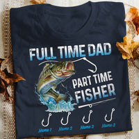 Personalized Full Time Dad Grandpa Fishing T Shirt AP231 30O34 thumb 1