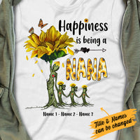 Personalized Mom Grandma Sunflower Tree T Shirt MR243 81O34 thumb 1