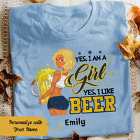 Personalized I Am A Beer Girl T Shirt JL273 29O58 thumb 1