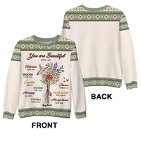 Personalized Inspirational Gift For Daughter You Are Beautiful Ugly Sweater 30031 thumb 1