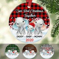 Personalized Baby Elephant First Christmas  Ornament OB22 95O60 thumb 1