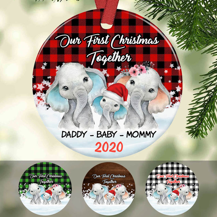 Personalized Baby Elephant First Christmas  Ornament OB22 95O60 1