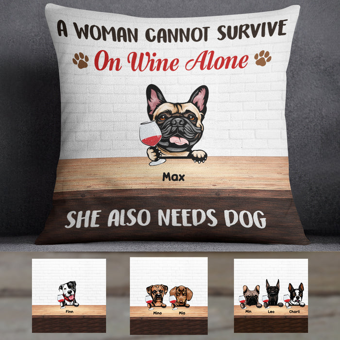 Personalized Cannot Survive Without Dog  Pillow SB281 73O57 (Insert Included) 1
