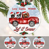 Personalized Let It Snow Dog Red Truck  Ornament OB12 29O34 1