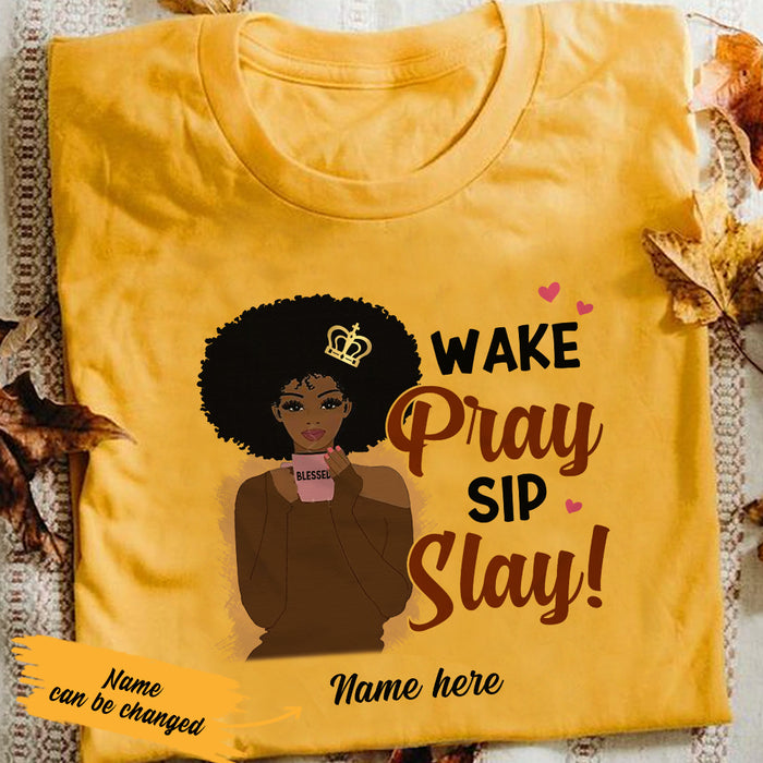 Personalized BWA Coffee Wake Pray Sip T Shirt AG281 30O36 1