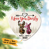 Personalized Hunting Couple I Love You Deerly  Heart Ornament DB12 87O53 1