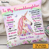 Personalized To Granddaughter From Grandma Unicorn Hug This Pillow 22690 1