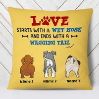 Personalized Dog Wagging Tail Pillow JR152 87O58 (Insert Included) thumb 1