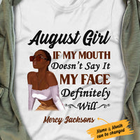 Personalized BWA Face Says White T Shirt JL142 30O53 thumb 1