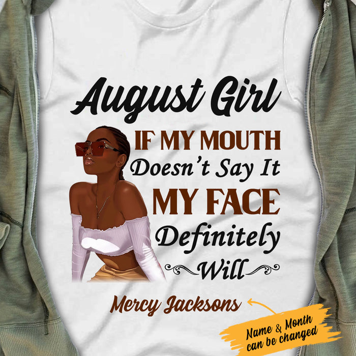 Personalized BWA Face Says White T Shirt JL142 30O53 1