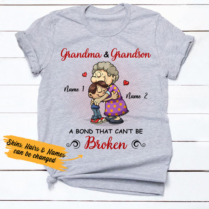 Personalized Mom Grandma Love Grandson T Shirt MR111 65O36 1
