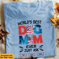 Personalized Dog Mom White T Shirt JN133 73O57 thumb 1