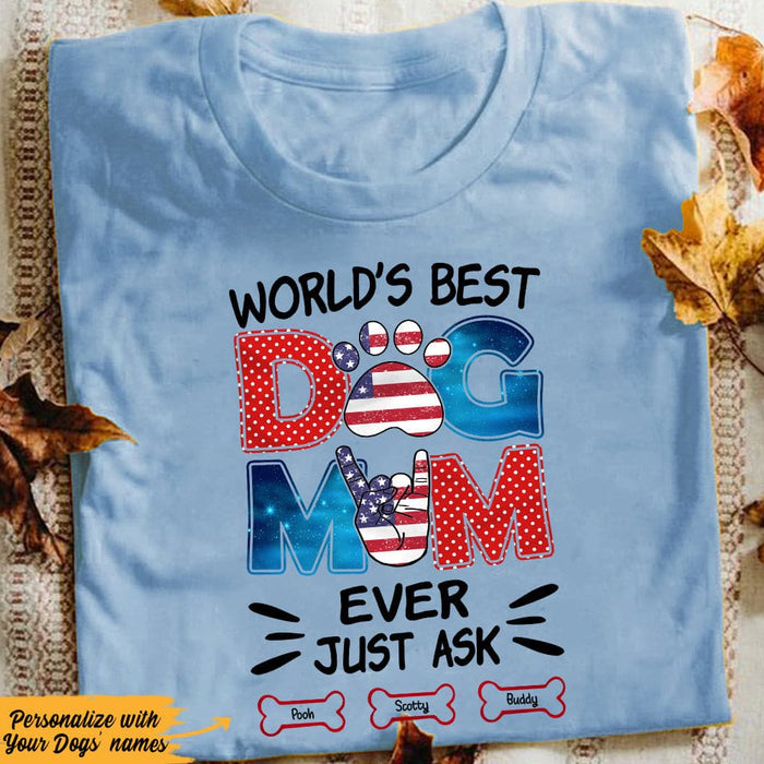 Personalized Dog Mom White T Shirt JN133 73O57 1