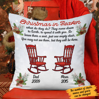 Personalized Christmas In Heaven Rocking Chair  Pillow SB2210 30O58 (Insert Included) thumb 1