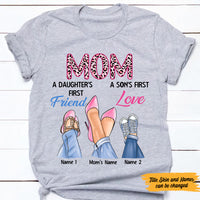 Personalized Mom Loves Daughter Son T Shirt MY41 73O47 thumb 1