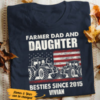 Personalized Farmer Papa Besties T Shirt JL291 26O36 thumb 1