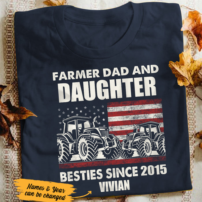Personalized Farmer Papa Besties T Shirt JL291 26O36 1