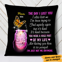 Personalized Butterflies Memorial Mom Dad Pillow MR162 30O47 (Insert Included) thumb 1