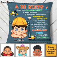 Personalized Gift For Grandson Construction Hug This Spanish Pillow 30753 thumb 1