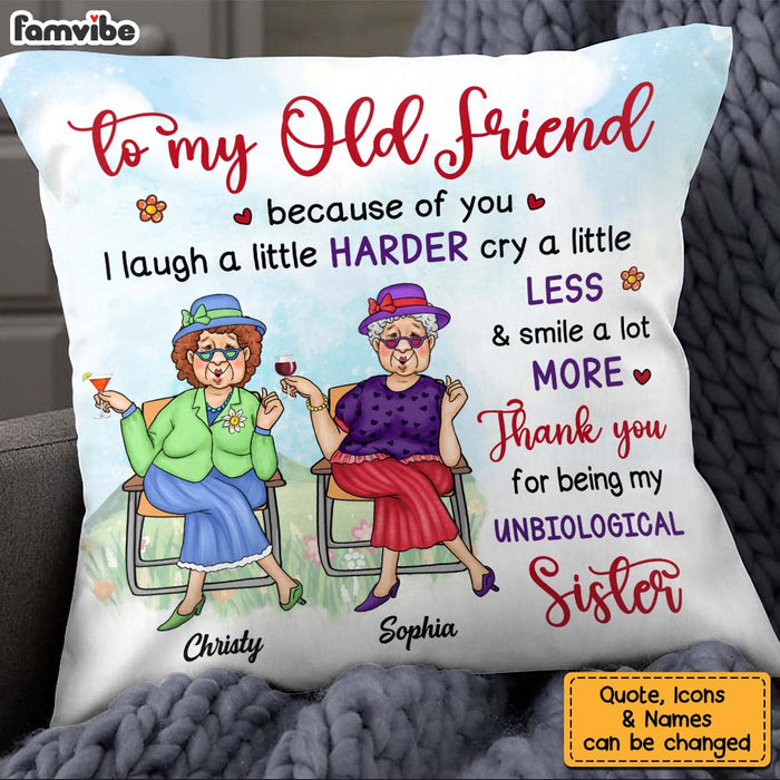 Personalized To My Old Friend Pillow 25111 1