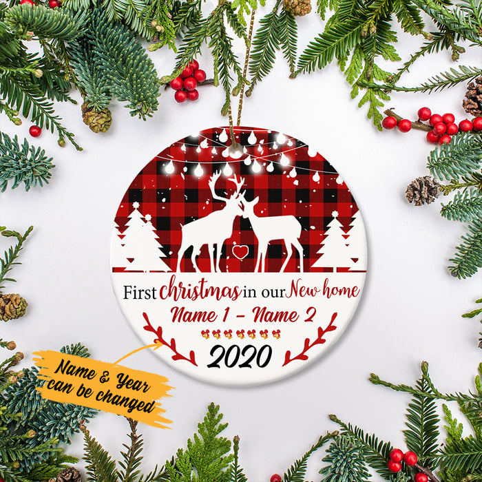 Personalized Deer Hunting Couple Our New Home  Ornament SB93 67O34 1