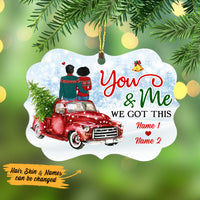 Personalized Red Truck Couple Christmas Benelux Ornament NB124 95O53 thumb 1