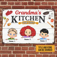 Personalized Kitchen Grandma Metal Sign JL92 26O58 thumb 1
