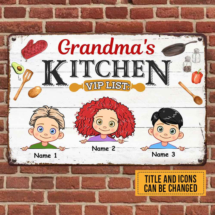 Personalized Kitchen Grandma Metal Sign JL92 26O58 1