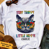 Personalized Hippie Cat White T Shirt JN183 67O47 1