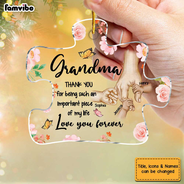 Personalized Gift For Grandma Puzzle Piece Ornament 30198 1